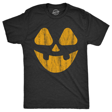 Mens Vintage Jack Pumpkin T Shirt Funny Halloween Jack O Lantern Retro Smile Tee For Guys