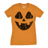 Womens Vintage Jack Pumpkin T Shirt Funny Halloween Jack O Lantern Retro Smile Tee for Ladies
