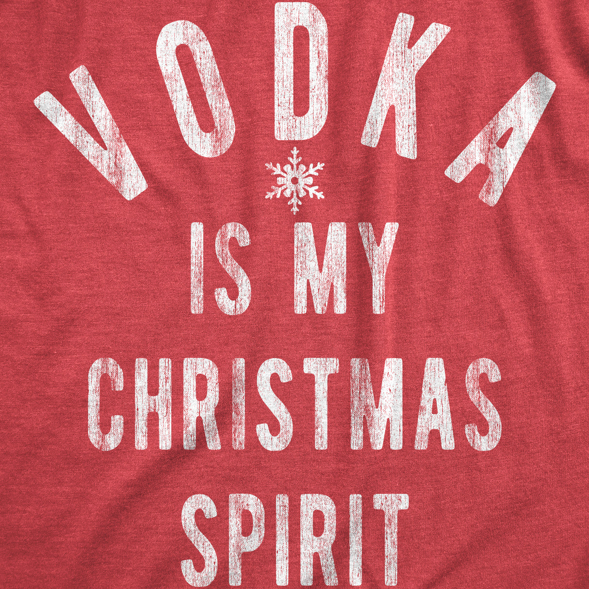 Mens Vodka Is My Christmas Spirit T Shirt Funny Xmas Holiday Booze Drinking Lovers Tee For Guys