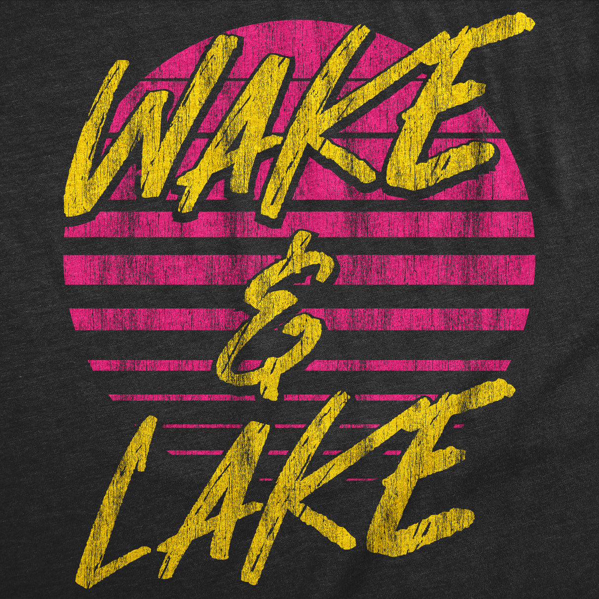 Womens Funny T Shirts Wake And Lake Sarcastic Vacation Lovers Graphic Novelty Tee For Ladies