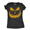 Womens Weeping Wendell Pumpkin T Shirt Funny Halloween Jack O Lantern Horrifying Smile Tee For Ladies