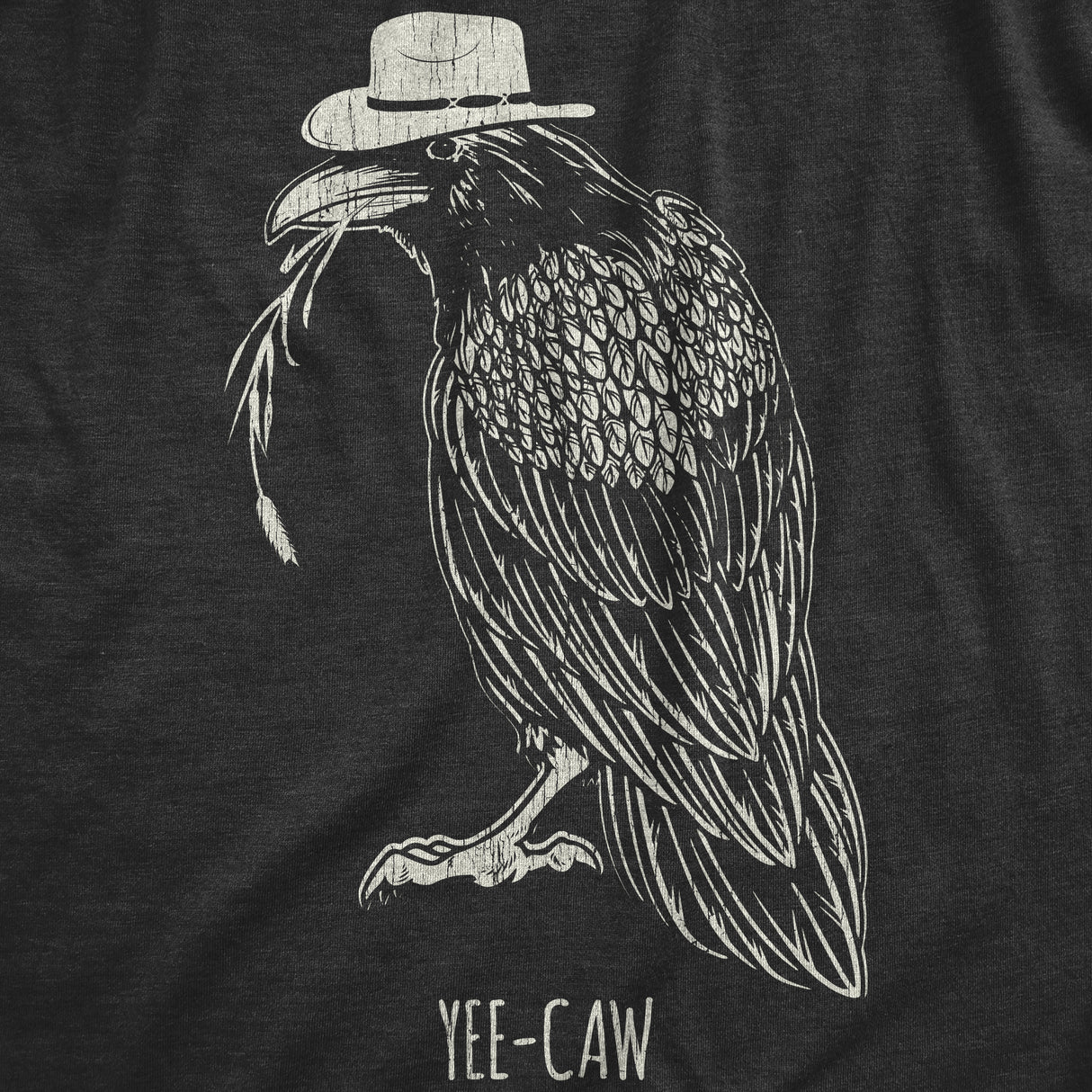 Womens Yee Caw T Shirt Funny Southern Crow Raven Joke Tee For Ladies