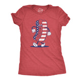 Womens Fourth Of July Hotdog T Shirt Funny Patriotic Cookout Grilling Tee for Ladies