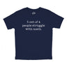Youth 5 Out Of 4 People Struggle With Math T Shirt Funny Nerdy School Joke Tee For Kids