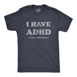 Mens I Have ADHD A Damn Hard Dick T Shirt Funny Boner Erection Adult Joke Tee For Guys