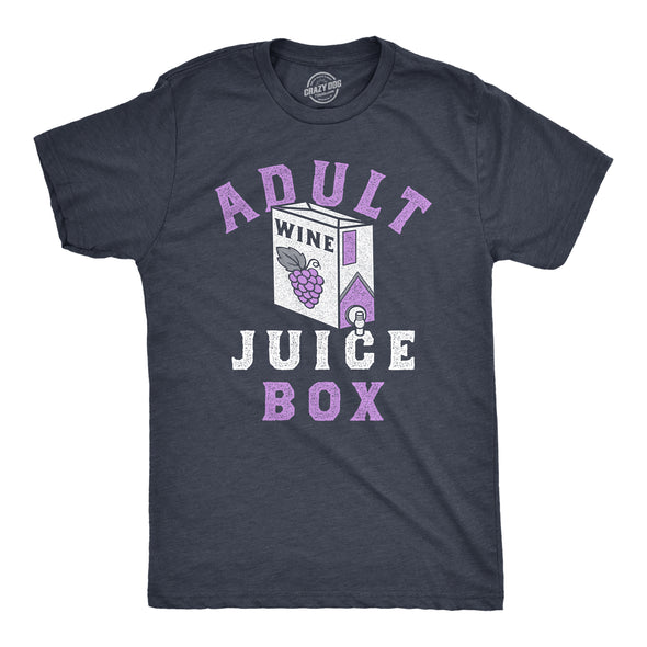 Mens Adult Juice Box T Shirt Funny Boxed Wine Lovers Joke Tee For Guys