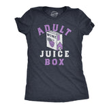 Womens Adult Juice Box T Shirt Funny Boxed Wine Lovers Joke Tee For Ladies