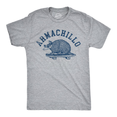 Mens Armachillo T Shirt Funny Cool Chilling Armadillo Joke Tee For Guys