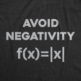 Mens Avoid Negativity T Shirt Funny Nerdy Math Formula Function Joke Tee For Guys