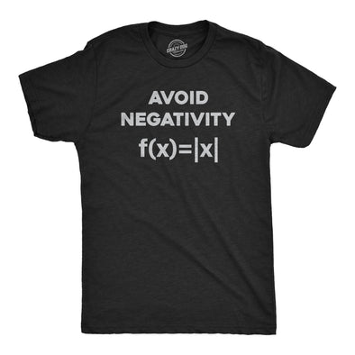 Mens Avoid Negativity T Shirt Funny Nerdy Math Formula Function Joke Tee For Guys