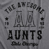 Womens Awesome Aunts State Champs T Shirt Funny Auntie Gift Championship Tee For Ladies