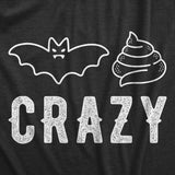 Womens Bat Shit Crazy T Shirt Funny Halloween Insane Pyscho Joke Tee For Ladies