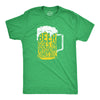 Mens Beer Goes In Wisdom Comes Out T Shirt Funny St Paddys Day Parade Beer Drinking Foam Tee For Guys