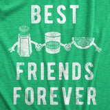 Womens Best Friends Forever T Shirt Funny Tequila Lime Salt Drinking Joke Tee for Ladies