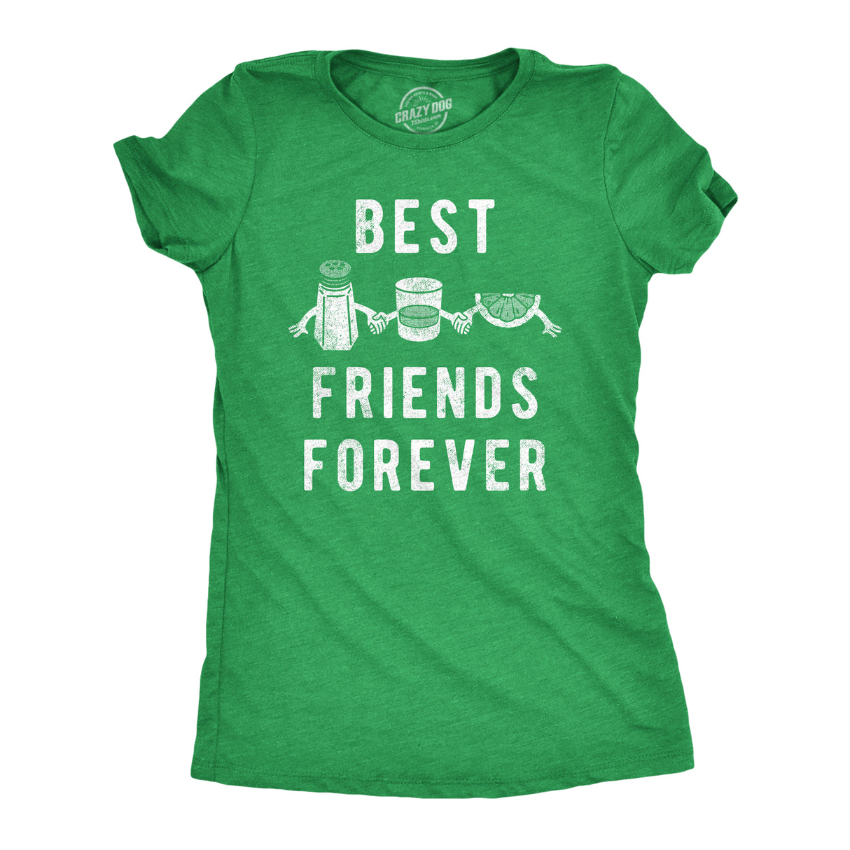 Womens Best Friends Forever T Shirt Funny Tequila Lime Salt Drinking Joke Tee for Ladies