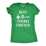 Womens Best Friends Forever T Shirt Funny Tequila Lime Salt Drinking Joke Tee for Ladies