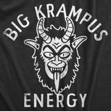 Mens Big Krampus Energy T Shirt Funny Xmas Evil Devil Santa Claus Joke Tee For Guys