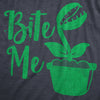 Mens Bite Me T Shirt Funny Venus Fly Trap Carnivorous Plants Joke Tee For Guys