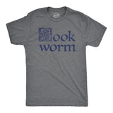 Mens Book Worm T Shirt Funny Literature Reading Lovers Tee For Guys