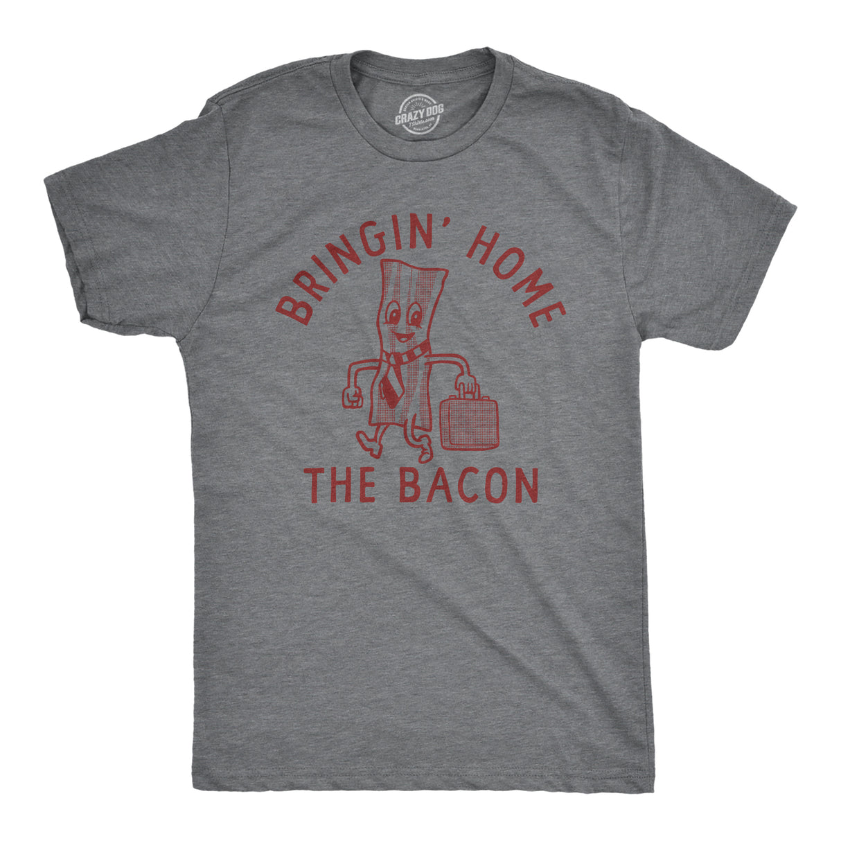 Mens Bringing Home The Bacon T Shirt Funny Office Job Business Man Money Joke Tee For Guys