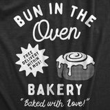 Maternity Bun In The Oven Bakery T Shirt Funny Cute Pregnant Pastry Baking Tee for Ladies