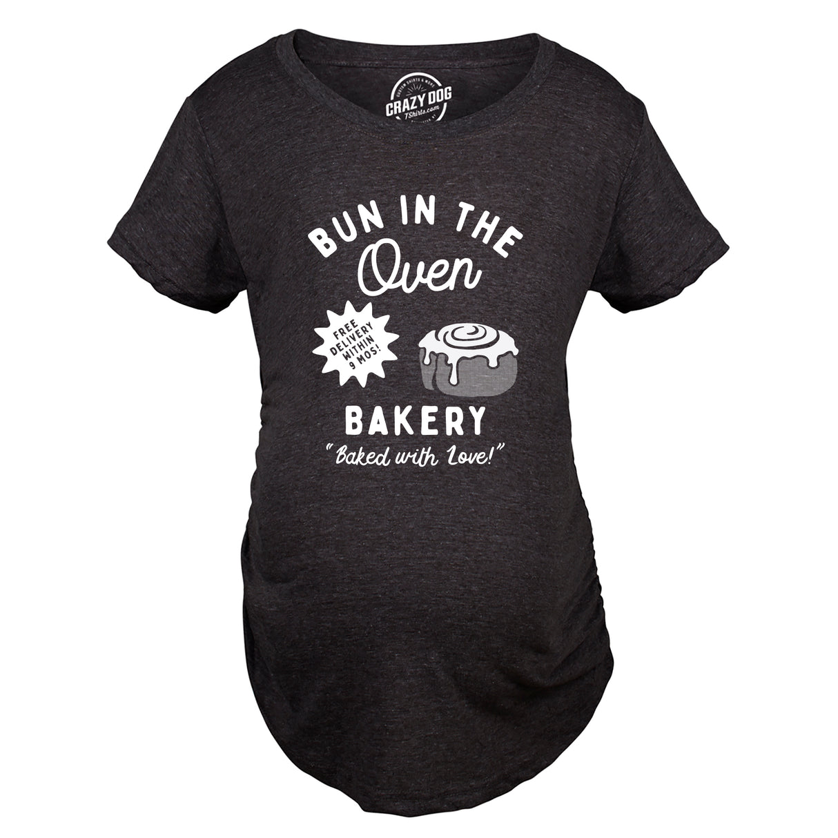 Maternity Bun In The Oven Bakery T Shirt Funny Cute Pregnant Pastry Baking Tee for Ladies