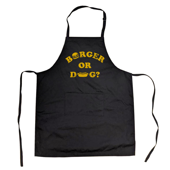 Burger Or Dog Apron Funny Grilling Cookout Party Novelty Kitchen Accessories