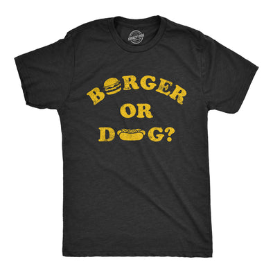 Mens Burger Or Dog T Shirt Funny Grilling Cookout Party Tee For Guys
