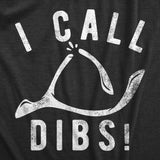 Mens I Call Dibs T Shirt Funny Thanksgiving Dinner Turkey Wish Bone Joke Tee For Guys