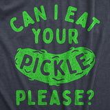 Mens Can I Eat Your Pickle Please T Shirt Funny Dill Pickles Lovers Tee for Guys
