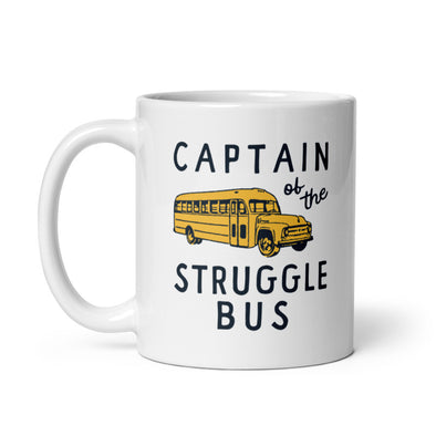 Captain Of The Struggle Bus Mug Funny Yellow School Bus Novelty Cup-11oz