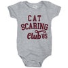 Cat Scaring Club Baby Bodysuit Funny Cute Afraid Kitten Joke Jumper For Infants