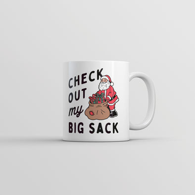 Check Out My Big Sack Mug Funny Xmas Gift Santa Claus Adult Joke Cup-11oz