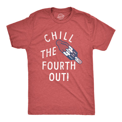 Mens Chill The Fourth Out T Shirt Funny Fourth Of July Popsicle Joke Tee For Guys