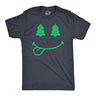 Mens Christmas Tree Eyes Smile T Shirt Funny Xmas Lovers Smiling Face Tee For Guys