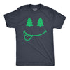 Mens Christmas Tree Eyes Smile T Shirt Funny Xmas Lovers Smiling Face Tee For Guys