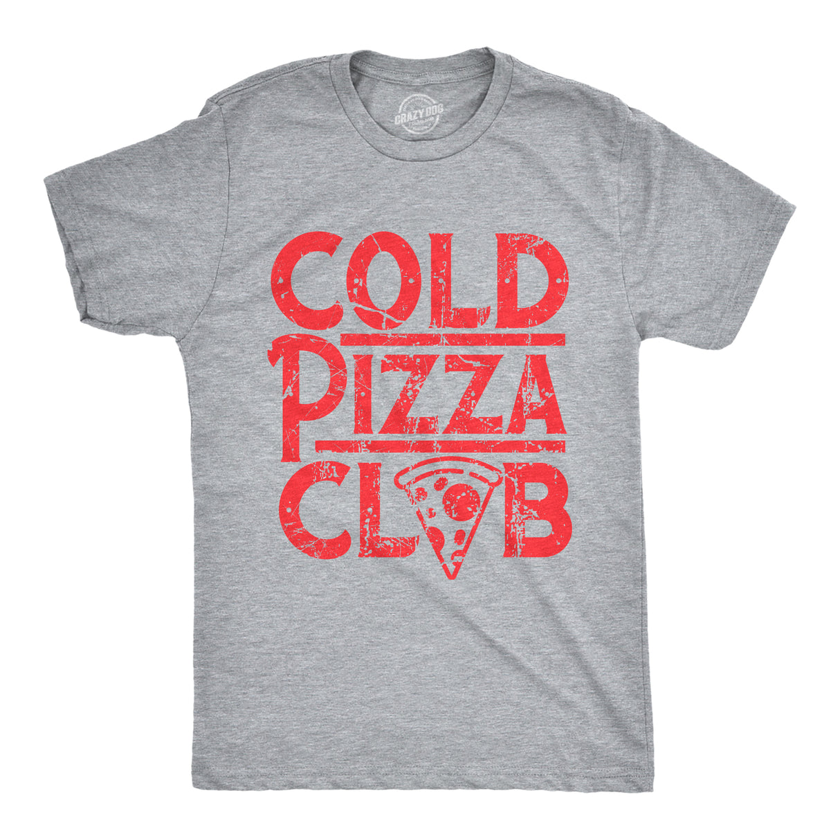 Mens Cold Pizza Club T Shirt Funny Awesome Leftover Pizza Slice Lovers Tee For Guys