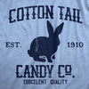 Mens Cotton Tail Candy Co T Shirt Funny Easter Sunday Chocolate Bunny Rabbit Tee For Guys