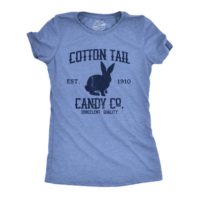 Womens Cotton Tail Candy Co T Shirt Funny Easter Sunday Chocolate Bunny Rabbit Tee For Ladies