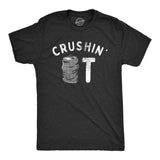 Mens Crushin It T Shirt Funny Beer Drinking Smashed Can Party Tee For Guys