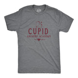 Mens Cupid Archery Academy T Shirt Funny Valentines Day Cupids Bow And Arrow Tee For Guys