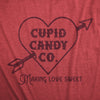 Mens Cupid Candy Co T Shirt Funny Cute Valentines Day Sweet Treat Lovers Tee For Guys