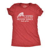 Womens Cupid Delivery Service Loads Of Love Funny Valentines Day T Shirts