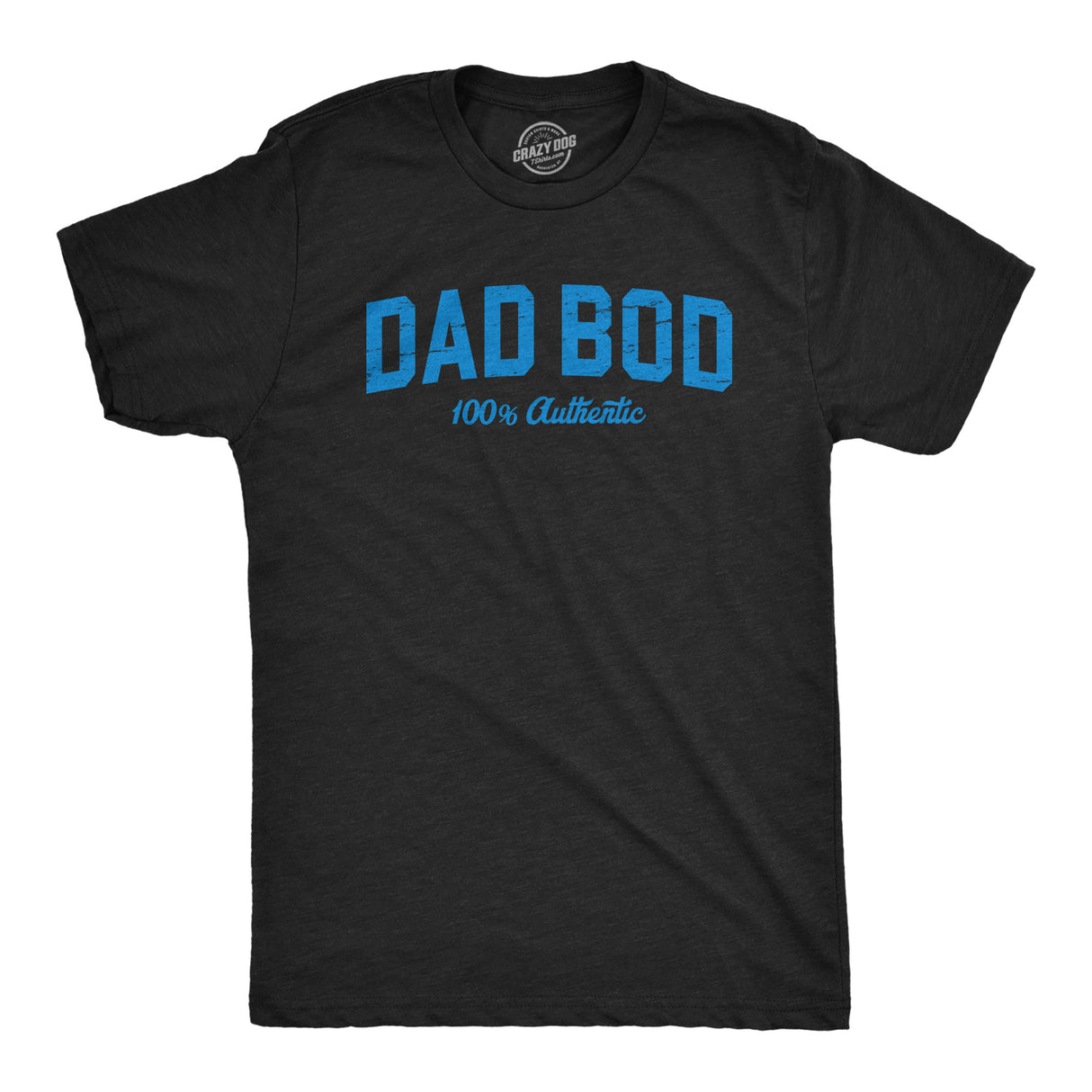 Mens Dad Bod 100 Percent Authentic T Shirt Funny Fathers Day Gift Out Of Shape Joke Tee for Guys