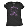 Womens I Dont Give A Flying Fuck T Shirt Funny Halloween Witches Broomstick Joke Tee For Ladies