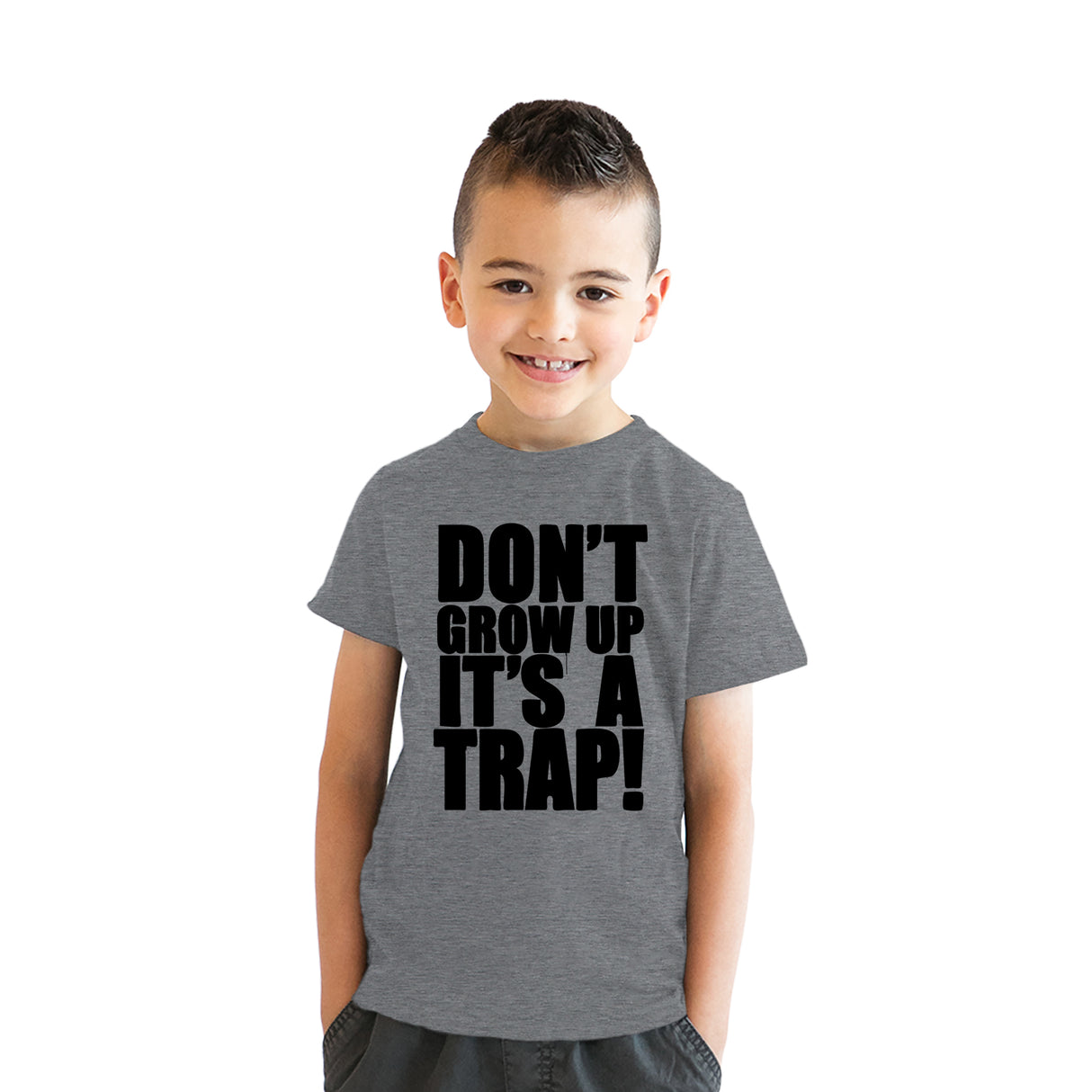 Youth Dont Grow Up Its A Trap T Shirt Funny Young Childhood Joke Tee For Kids