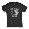 Mens Dont Tell Me to Smile T Shirt Funny Hammerhead Shark Frowning Joke Tee for Guys