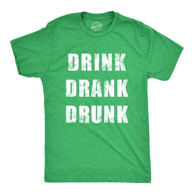 Mens Drink Drank Drunk T Shirt Funny St Paddys Day Parade Booze Drinking Lovers Tee For Guys