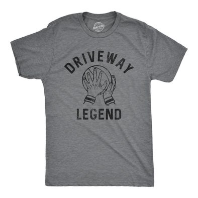 Mens Driveway Legend T Shirt Funny Pickup Basketball Player Hoops Lover Tee For Guys