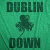 Mens Dublin Down T Shirt Funny St Paddys Day Doubling Luck Of The Irish Tee For Guys